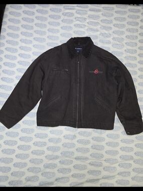 Port Authority Dark Brown Zip-Front Shirt Jacket